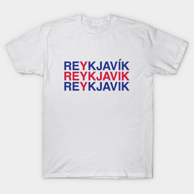 REYKJAVIK Icelandic Flag T-Shirt by eyesblau